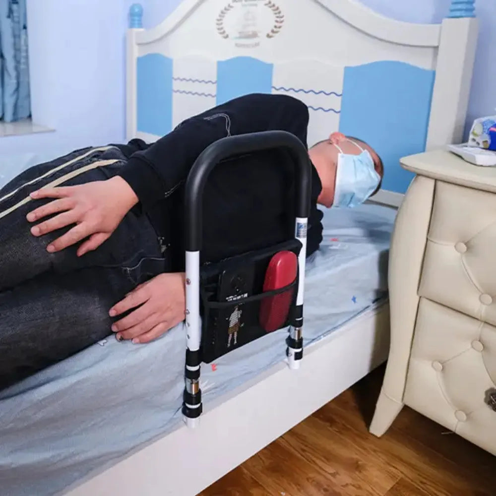 Height-Adjustable Bedside Safety Rail 🛏️ – Secure Support for Seniors & Pregnant Women 🤰