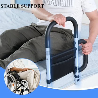 Height-Adjustable Bedside Safety Rail 🛏️ – Secure Support for Seniors & Pregnant Women 🤰